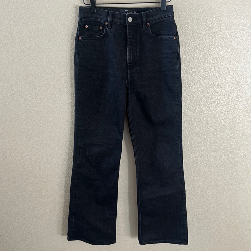& Other Stories Black High Rise Mood Cut Cropped Jeans Size Eur 26